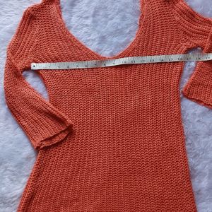 Backless Wool Top Cum Dress