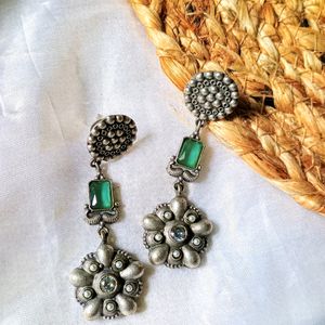 Silver Replica Stone Earrings