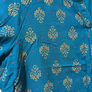 Blue Printed Avaasa Kurtha