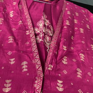 Magenta Layered Kurta