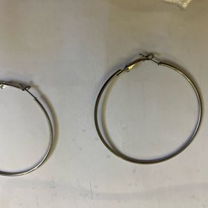 2 pairs of Hoops - Gold and Silver