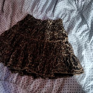 LEOPARD PRINT SKIRT