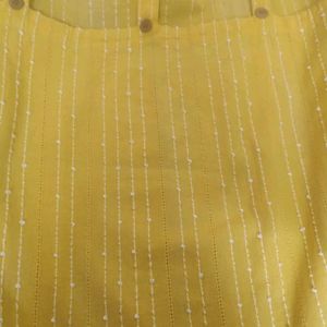 7 Feet Yellow Curtain 5pieces