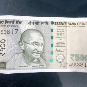 500rs Star ⭐ Sign Rare Note