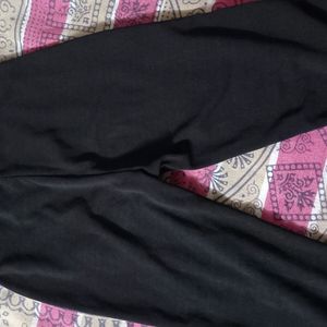 Black Wide Leg Flared Trouser