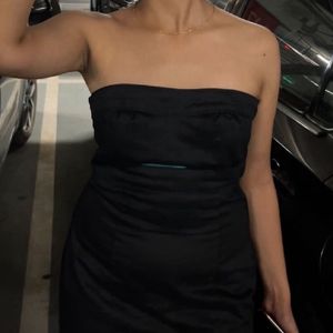 Brand New H&m Black Solid Tube Dress