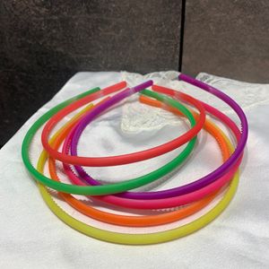 Set Of 6 Neon Hairbands