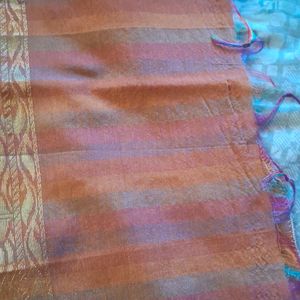 Handloom Cotton Silk Multi Color Zari Border