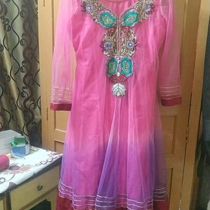 Mazenta Purple Kurti Pazami Set