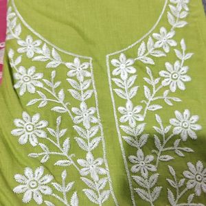 Lucknowi Embroidery Dress Material