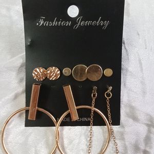 Pack Of 5 Aesthetic Earrings