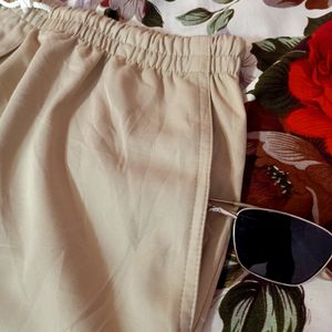 Beige Loose Pants