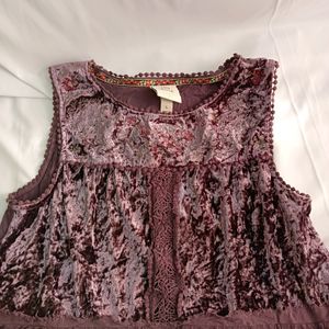 Knox Rose Purple Velvet & Lace Dress