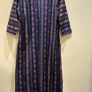 Wedani Navy Blue Kurta Size L