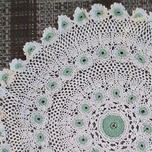 Set of 19 handmade lacy crochet mats