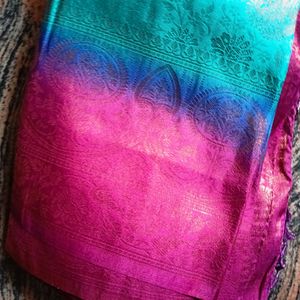 Silk Multi Coloured Saree.