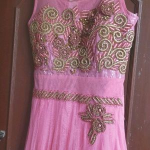 Party Wear Baby Pink Gown Fixed Price