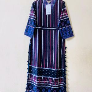 Pom-Pom Design Kurta For Women