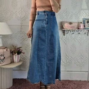 Denim Skirt Long