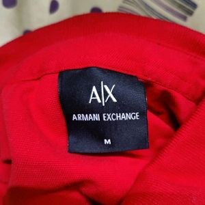 Combo Set Of 2 Tshirts. Size: S. Brands: Armani Exchange And Louis Philippe.