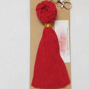 Macrame Rose Keychain