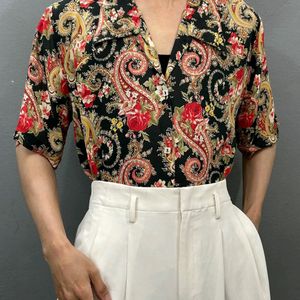 Paisley floral printed shirt