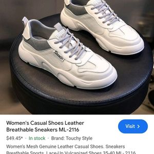 Women Casual Leather Breathable Shoes