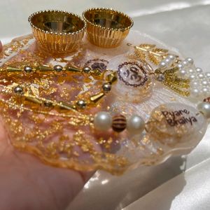 Resin Rakhi And Puja Thali Combo