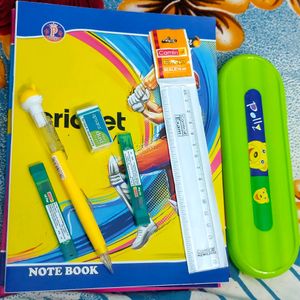 ⭐Combo 4 Set Books And Pencil Box With Penpencil,Earser, Scale