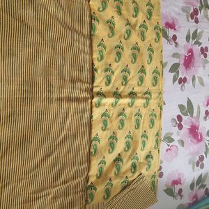 A Yellow Cotton Saree