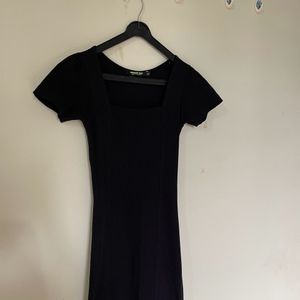 Black Bodycon Fitted Dress