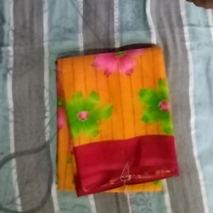 Saree With Beautiful Flower 🌺🌹