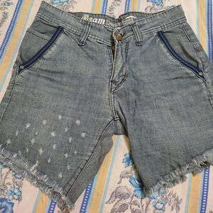 Grey Cross Cut Shorts