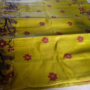 Mustard Saree