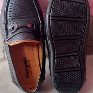 Two Time Use Black Loafer Shoes