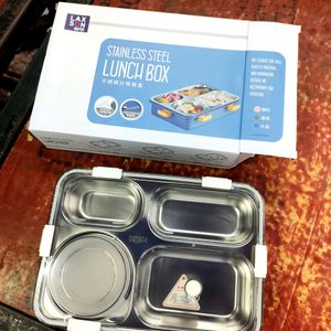 4 Section Steel Lunchbox New