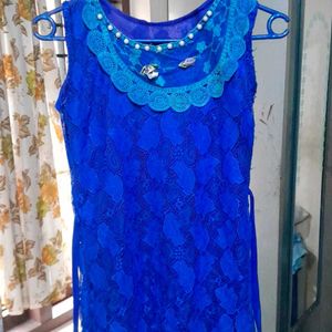 Royal Blue Netted Top