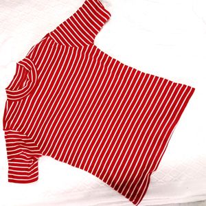 Round Neck Red Top