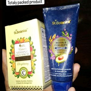 St.Botanica Vitamin C Face Serum And Shampoo