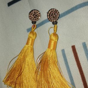 Yellow Thread Earing