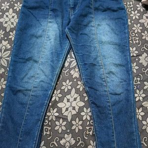 Blue Solid Jeans For Women