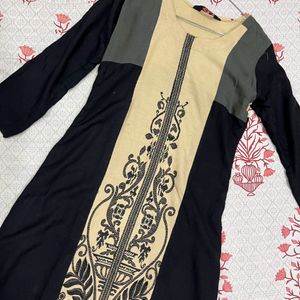 Combo Kurta Leggings - Black & Cream