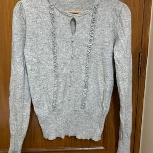 Korean Grey Sweater Top