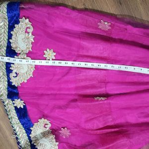 Party wear NET lehenga with banaras blouse