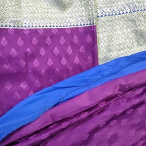 Pure Jamabar  Katan Banarasi With 2 Blouses