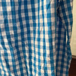 ECIOnly 150/-Blue Checkered Dress Last Selling Pr