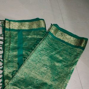 Green Pure Kanchi Pattu Silk Saree💚