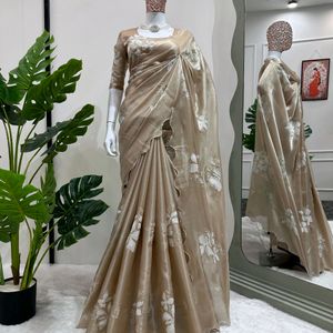 TRENDY & DESIGNER JIMMY FABRIC SAREE WITH BLOUSE