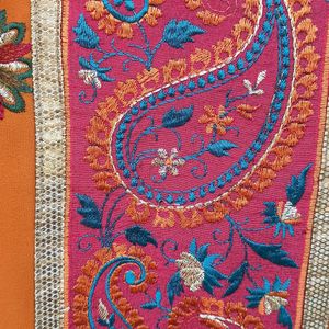 Beautiful Orange Flower Saree!