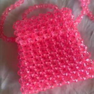 Handmade Prink Crystal Bag